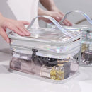 Transparent Waterproof Travel Cosmetic Bag Zippered Large Capacity Storage