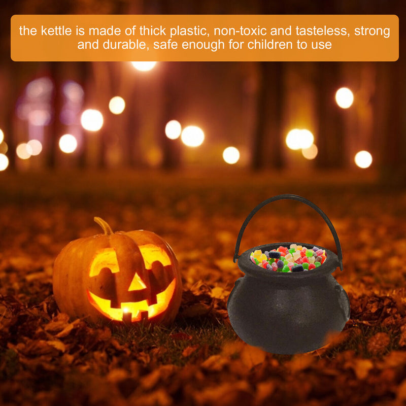 Mini Halloween Candy Bucket Pot Portable Witch Cauldron Jar (Witch Pot) Newly