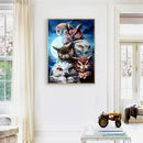 5D DIY Diamond Painting Owl Full Round Drill Mosaic Rhinestone Picture Home A