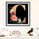 5D Letter C Mosaic Diamond Painting Drawing Full Round Drill DIY Art Handcr