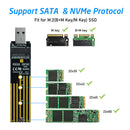 10Gbps USB3.1 Gen 2 Enclosure Case M.2 NVMe SSD to USB 3.1 Converter Adapter