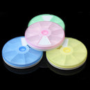 7 Day Plastic Round Weekly Medicine Organizer Pill·Box Holder Case`` N1H9 O5G8