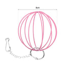 Stainless Steel Plating Pet Hay Manger Food Ball Rabbit Grass Rack (Pink)