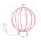 Stainless Steel Plating Pet Hay Manger Food Ball Rabbit Grass Rack (Pink)