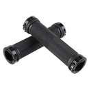 CANSUCC Rubber MTB Bike Handlebar Locking Cover w/ Plug Grip Covers (Black)
