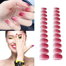 24pcs Gradient Gouache Artificial Nails Full Cover Press on Nail Manicure Tool