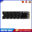 5 Ports M.2 NGFF B-Key SATA to SATA 3 SSD HDD Expansion Card with Heat Sink