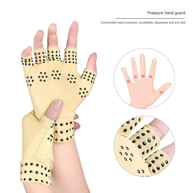 Compression Arthritis Gloves Fingerless Ache Pain Joint Relief Wrist Braces