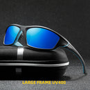 Polarized Sunglasses Men UV400 Outdoor Driving Eyewear (Black Ice Blue) Newly