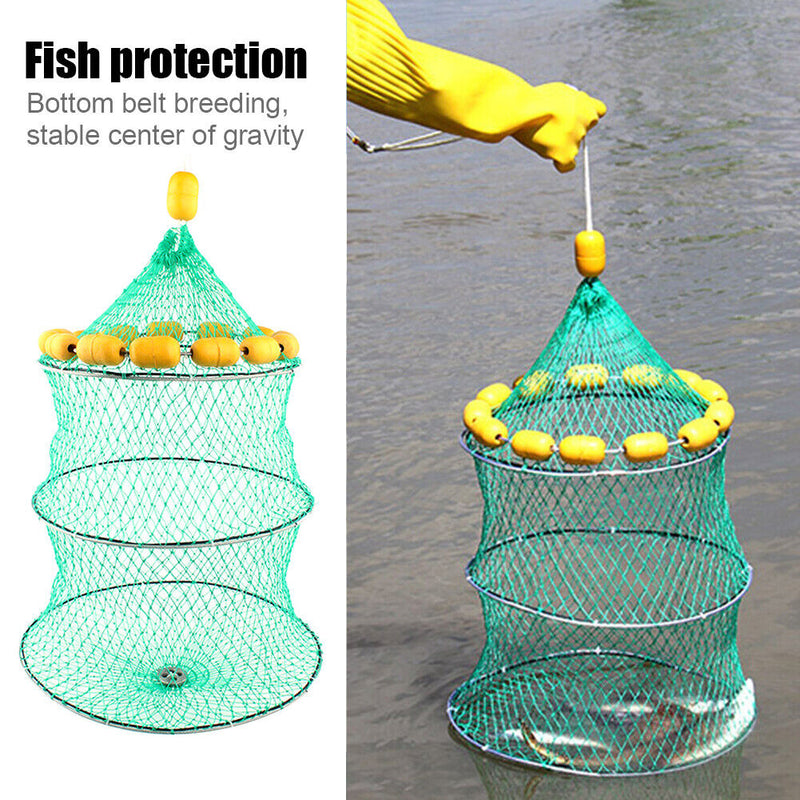Folding Multiple Floating Ball Fishing Guards Net Catch Trap Fishing Accessories