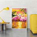 Cross Stitch Kits 11CT Stamped DIY Flamingo Full Embroider Needlework