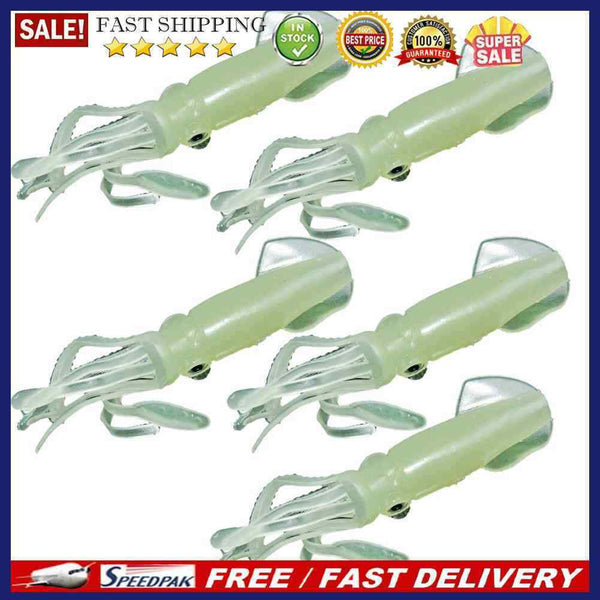 Luminous Squid Skirts Soft Lure Pesca Night Fishing Lure Octopus Glow Rubber