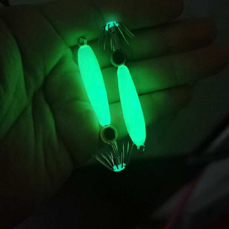 Luminous Fishhook Accessories Squid Bait Hook Tackles Tools for Fisherman Angler
