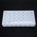 28 Slots Storage Box Nail Art Rhinestone Jewelry Display Case (Clear) Newly