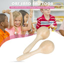 2pcs Baby Wooden Maraca Hand Rattles Musical Party Percussion Instrument Gifts
