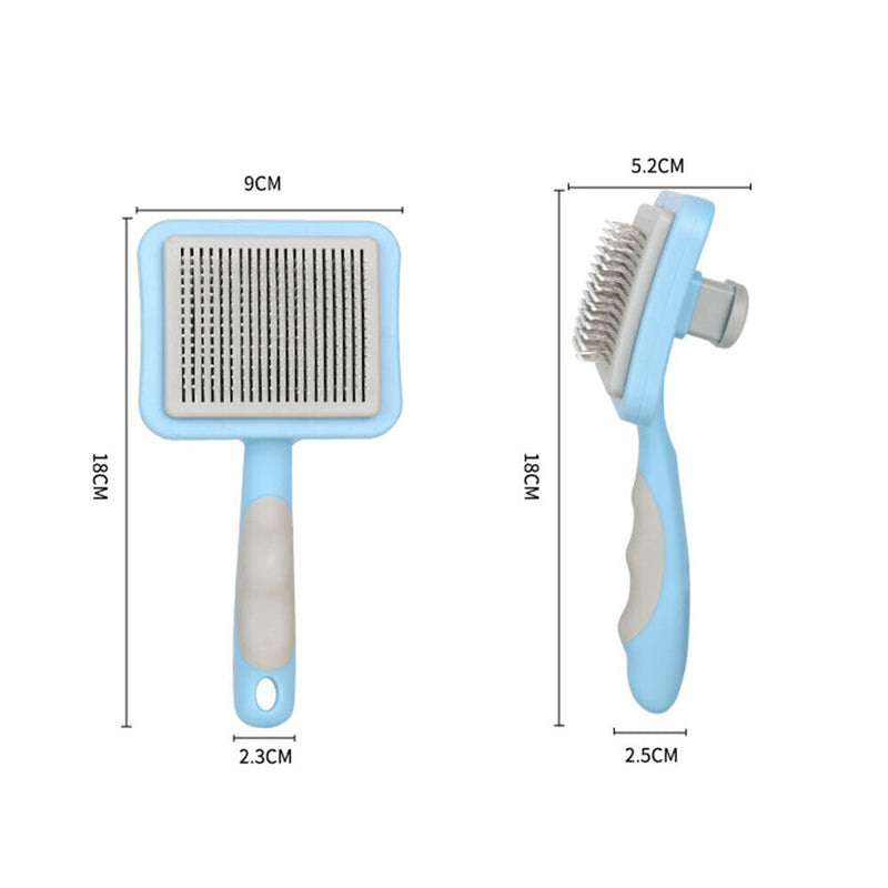 Pet Needle Comb Steel Pet Loose Hair Remover Brush Auto Epilation (Blue) Newly