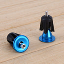 One Pair Bike Bicycle Aluminum Handlebar Grips Handle Bar Cap blue