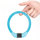 Bicycle Locks 4 Digit Password MTB Road Bike Security Cable Lock (Blue) Newly