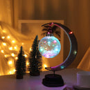 LED Table Lamp Hemp Rope Moon Desk Night Lamp for Bedroom (B Color Light) Newly
