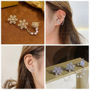No Pierced Snowflake Ear Wrap Non Piercing Tragus Earrings Rhinestones Ear Cuff