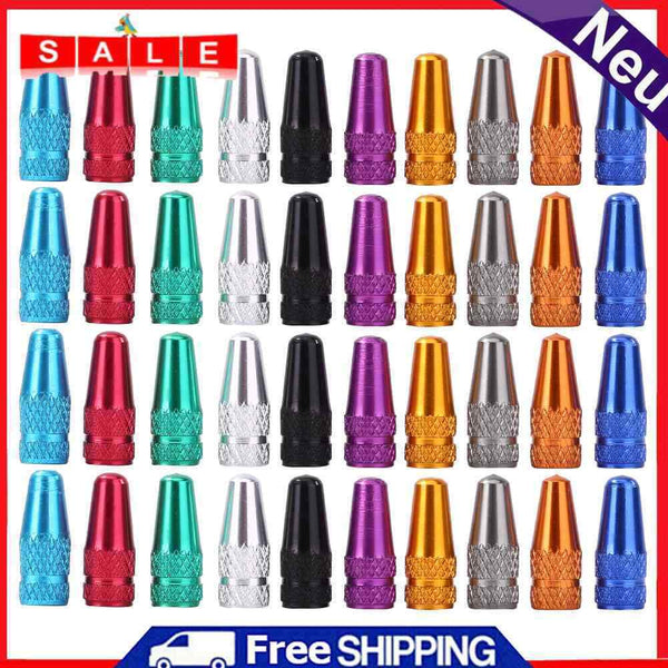 40pcs Bike Presta Valve Caps MTB Tire Wheel Stem Air Valve Caps Dustproof Cover