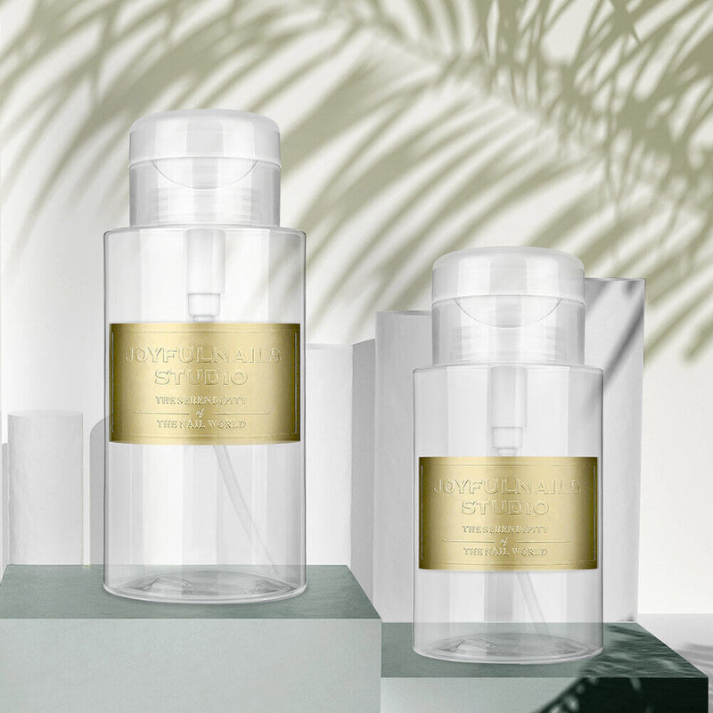 150/300ml Push Down Empty Pump Dispenser Portable Transparent Storage Bottl