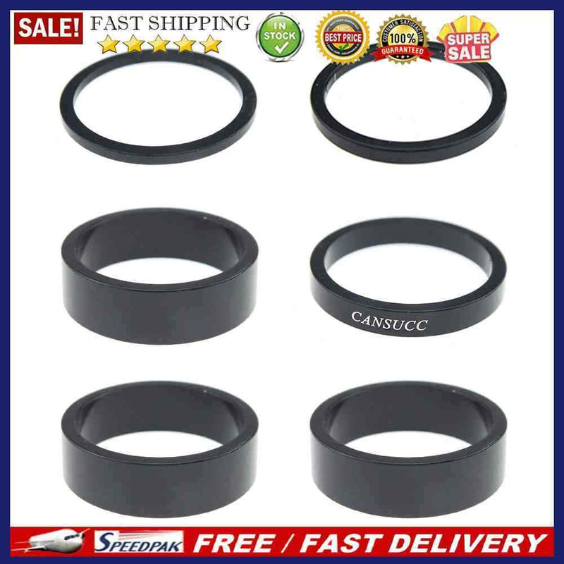 CANSUCC 6pcs/set Bicycle Front Fork Washer MTB Bike Headset Spacer 2/3/5/10
