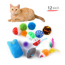 12x Pet Toys Funny Plush Mouse Bell Ball Bite Heavy Duty Pet Interactive Supplies
