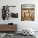 Painting By Numbers DIY Wooden Bridge Hand Painted Canvas Oil Art Picture Kit