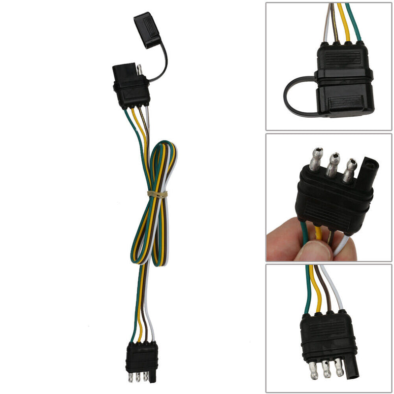 Amrican 4 Flat 32"trailer connect trailer plug 6/12/24V 4 pin Flat trailer Newly