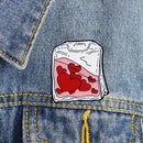 Blood Bag Brooches Enamel Shirt Clothes Doctor Nurse Pin Jewelry (Style 2)