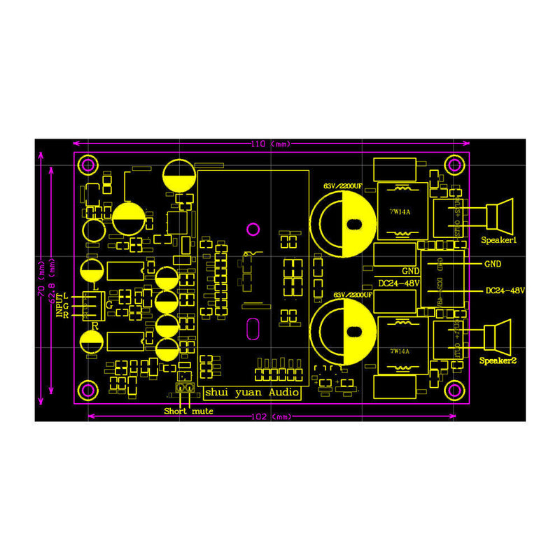 TPA3255 300W+300W Digital Power Amplifier Board 24-48V 2.0 Channel Audio Stereo