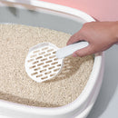 Cat Litter Scoop Kitty Litter Sifter Scoop with Caddy Holder (White+Grey) Newly