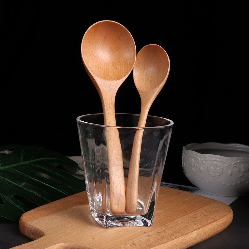 Dessert Japanese-Style Porridge Tea Spoons Tableware Soup Scoop Wooden Spoon
