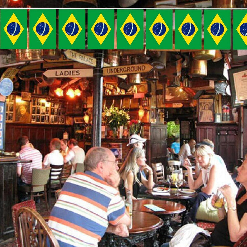 Bunting Brazil Flag 5 Metres 20 Flags Football Brazilian Brasil Country#