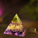 Pyramid Ogan Crystal Energy Tower Nature Reiki Chakra Crushed Stone (A) Newly