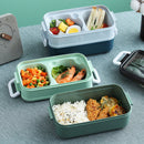 Lunch Bento Box Microwave Heating Split Double Layer Food Storage (Green) Newly
