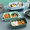 Lunch Bento Box Microwave Heating Split Double Layer Food Storage (Green) Newly