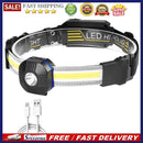 LED Headlamp XPG+COB Sensor Waterproof 2500LM USB Rechargeable Camping Headlight