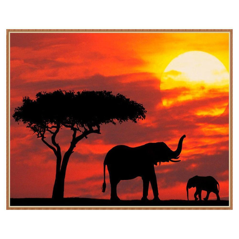 Elephant DIY Round Diamond Painting Embroidery Kits Cross Stitch Home Decor