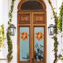45CM Halloween Wreath Fall Door Pumpkin Wreath Garland Autumn Thanksgiving-Decor
