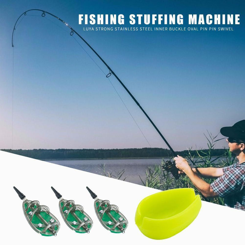 3pcs Inline Method Carp Fishing Feeders Mould Bait Basket Set 30g+40g+50g Newly