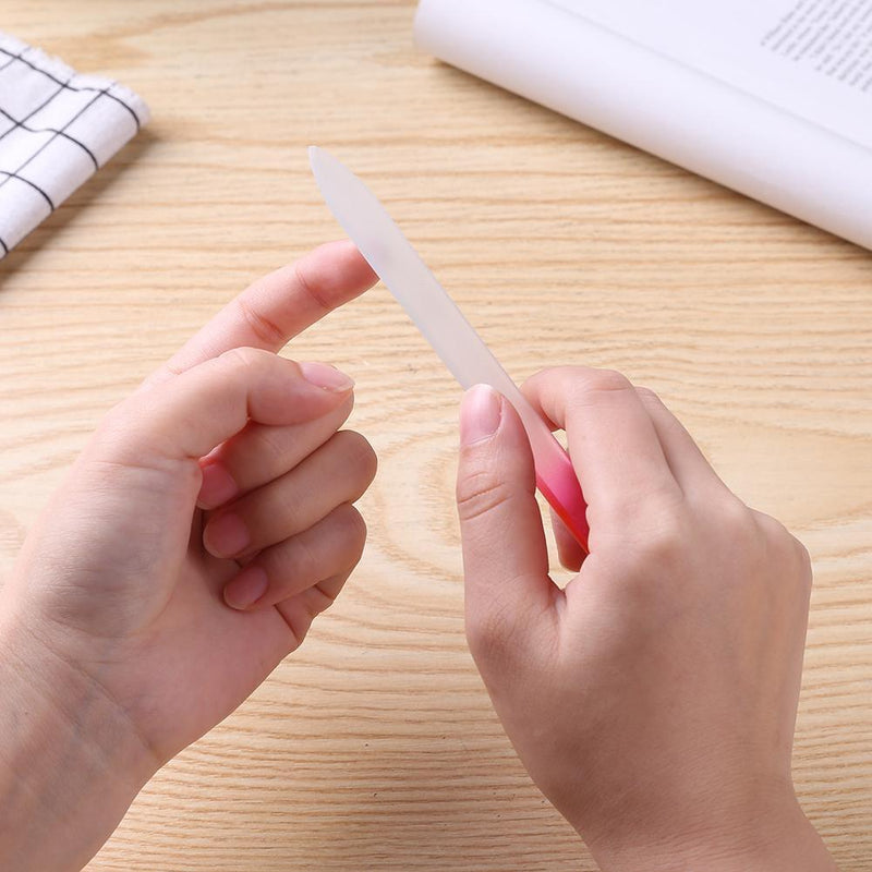 6pcs Pro Crystal Glass Nail Art File Polishing Sanding Buffer Manicure Tool