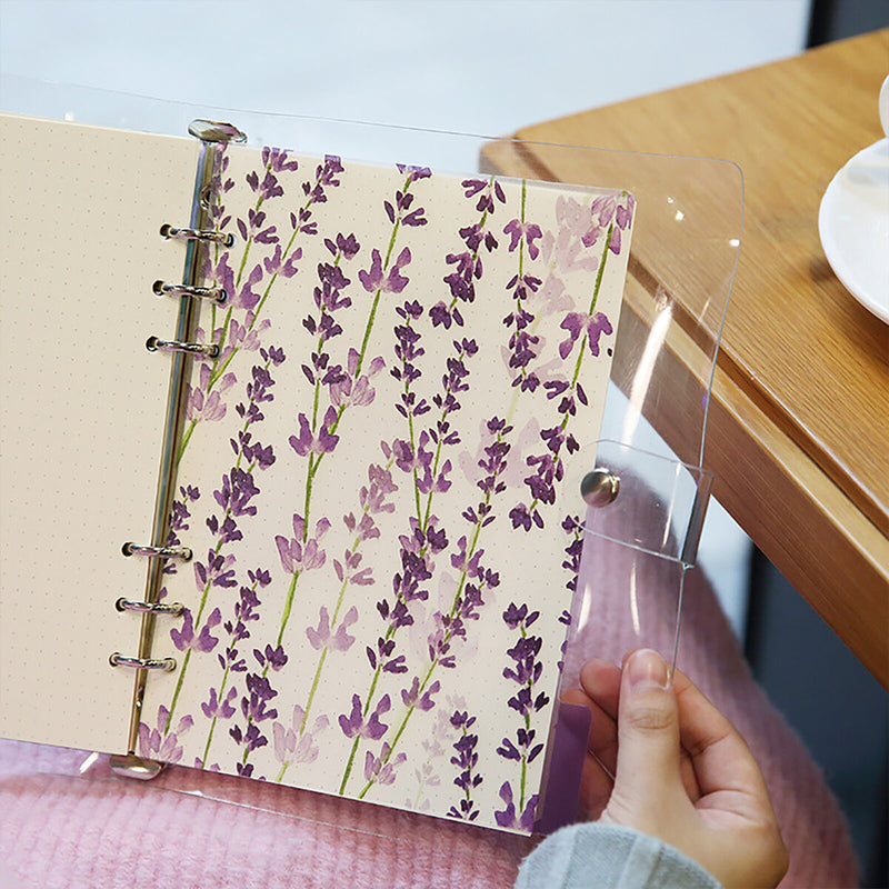 Transparent Loose Leaf Index Divider A5 A6 Paper with 6 Insert Pages Page Marker