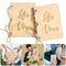 Wood Photography Props Wedding Decoration Her & His Vows Marriage Vows Booklets