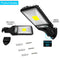 Outdoor Solar Road Lamp Waterproof 3-Mode Motion Sensor Wall Lights (30COB)