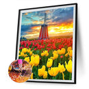 5D DIY Full Round Drill Diamond Painting Building Landscape Drawing (V1572)
