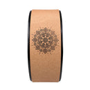 TPE Wood Yoga Spine Roller Wheel Backbend Training Pilates Aid Circle Cork