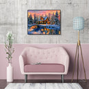 5D DIY Diamond Painting Mountain Cottage Full Drill Embroidery Cross Stitch Kits