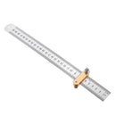 Steel Ruler Positioning Block Woodworking Scribe Drawing Mark Line Gauge Newly